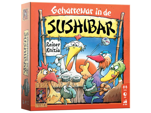 Dobbelspel Geharrewar in de Sushibar