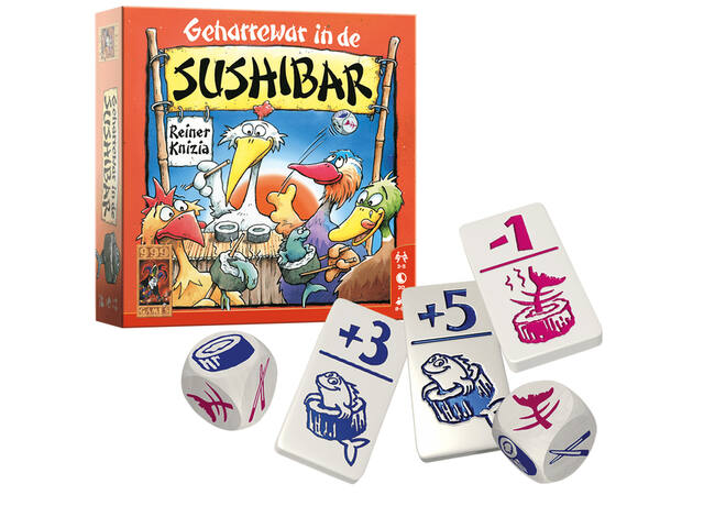 Dobbelspel Geharrewar in de Sushibar