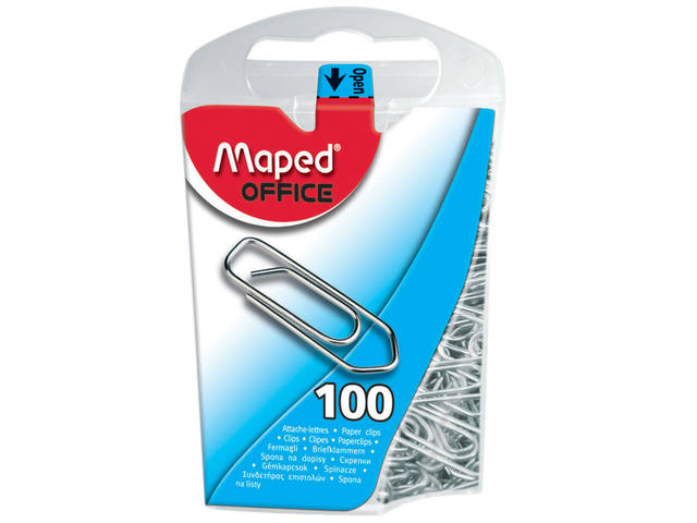 Paperclip Maped Office 25mm 100 stuks zilver