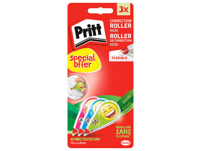 Correctietape Pritt mini flex 4.2mm Emoji 2+1