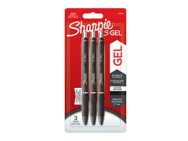 Gelschrijver Sharpie S-gel M 3st zwart