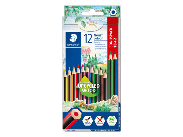 Kleurpotlood Staedtler Noris 185 set a 10+2 kl