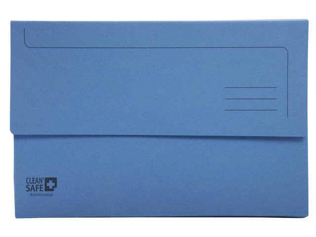 Pocketmap Exacompta CleanSafe A4 400gr blauw