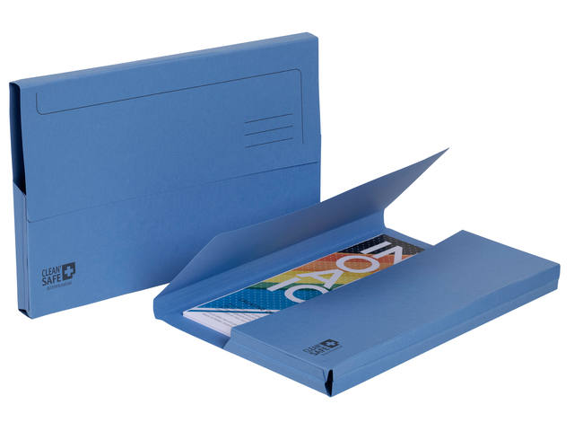 Pocketmap Exacompta CleanSafe A4 400gr blauw