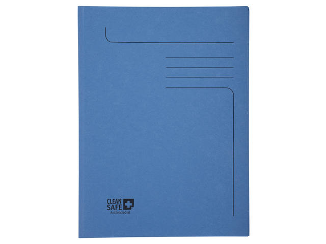 Dossiermap Exacompta CleanSafe 2kleppen blauw