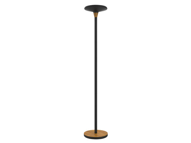 Vloerlamp Unilux Baly led bamboe zwart