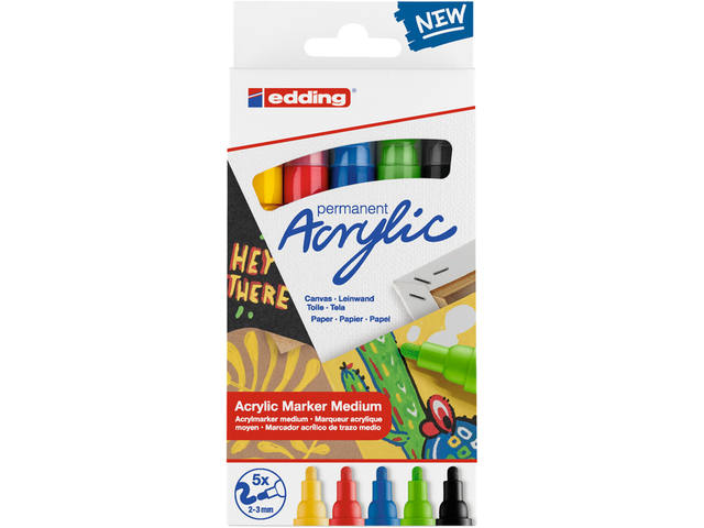 Acrylmarker edding e-5100 M basis assorti 5st