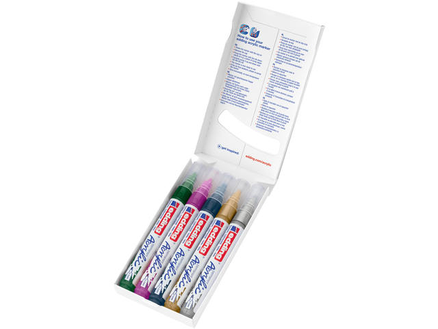 Acrylmarker edding e-5100 M metallic assorti 5st