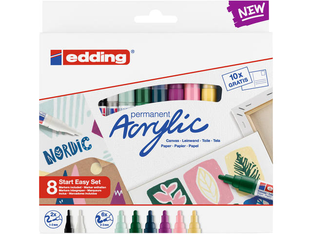 Acrylmarker edding starterskit klein Scandinavisch