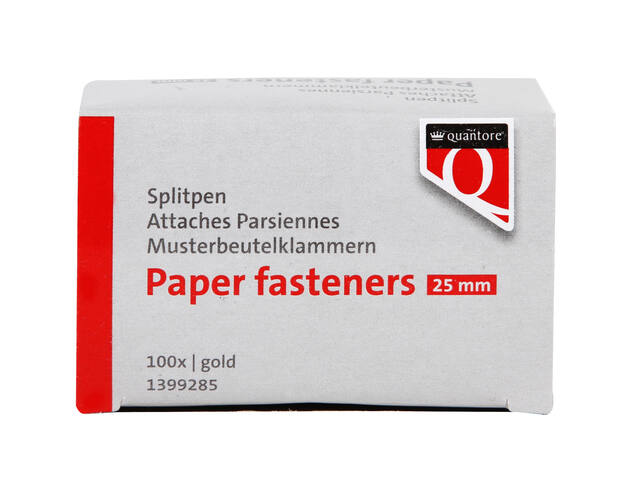 Splitpen Quantore 25mm goud 100 stuks