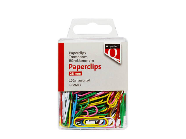 Paperclip Quantore 28mm assorti 100 stuks