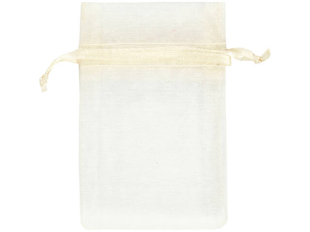 Organza zakjes Crea Com 7x10cm 10 stuks off-white