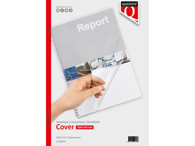 Voorblad Quantore A3 PVC 200micron transparant