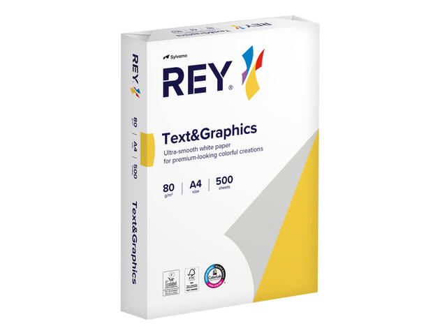 Kopieerpapier Rey Text Graphics A4 80gr wit