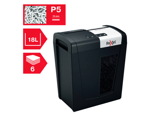Papiervernietiger Rexel Secure MC6 P5 2x15mm