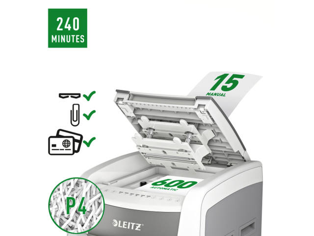 Papiervernietiger Leitz IQ Auto Pro 600 4x28mm