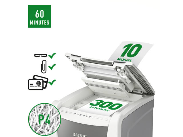 Papiervernietiger Leitz IQ Auto Office 300 4x28mm