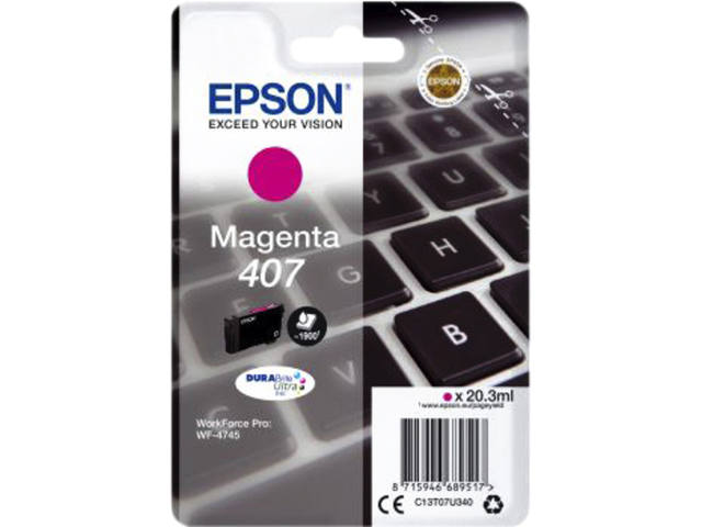 Inktcartridge Epson 407 T07U340 rood