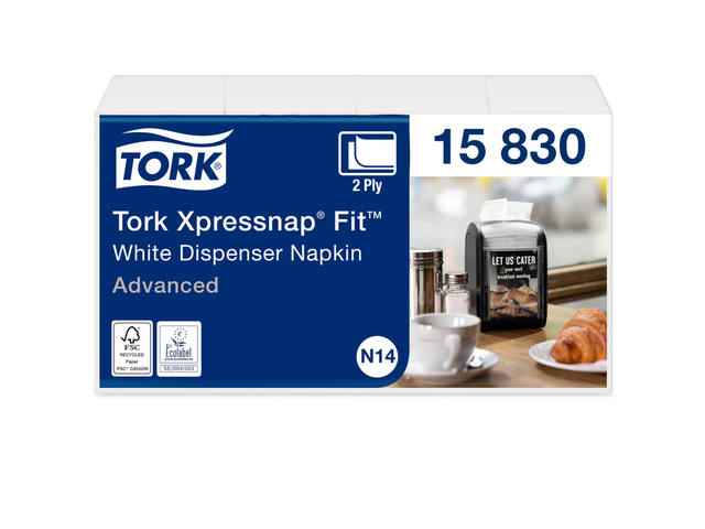 Servet Tork N14 Advanced multifold 2laags wit