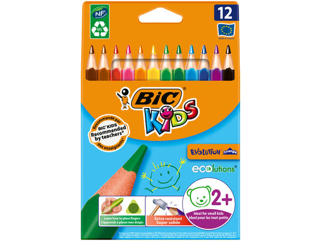 Kleurpotlood BicKids Evolution triangle assorti