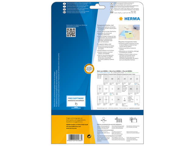 Etiket HERMA 4586 97x42.3 weerbest transp mt 120st