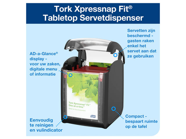 Servetdispenser Tork N14 Signature line zwart