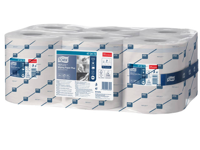 Poetspapier Tork M4 Advanced 2laags 450 vel wit