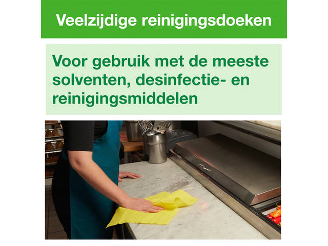 Reinigingsdoek Tork W8 Premium 1laags geel