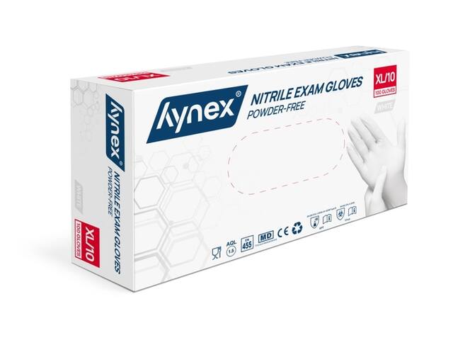 Handschoen Hynex nitril XL wit 3.5g 100 stuks