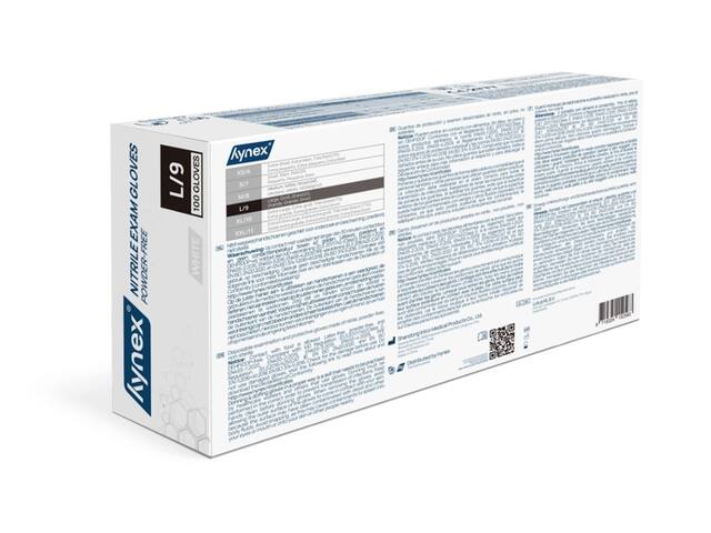 Handschoen Hynex nitril L wit 3.5g 100 stuks