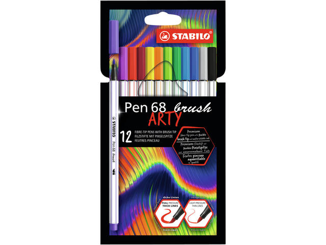 Brushstift STABILO Pen 68/12 Arty 12st assorti
