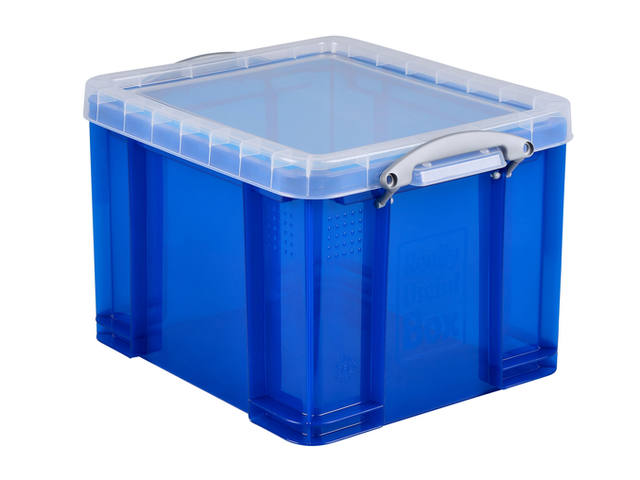 Opbergbox RU 35ltr 480x390x310 mm transp blauw