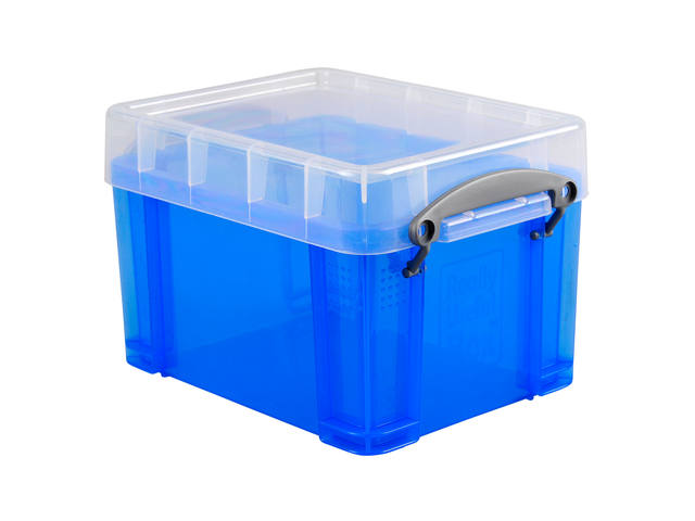 Opbergbox RU 3ltr 245x180x160mm transp blauw