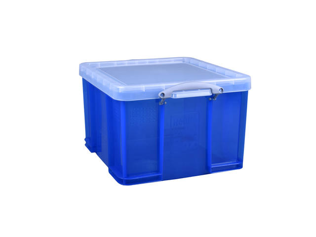 Opbergbox RU 42ltr 520x440x310mm transp blauw