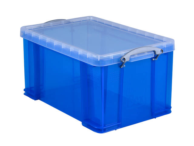 Opbergbox RU 48ltr 600x400x315mm transp blauw