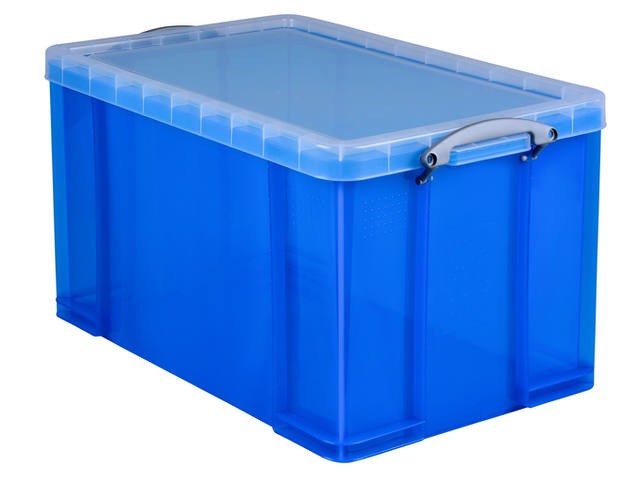Opbergbox RU 84ltr 710x440x380mm transp blauw