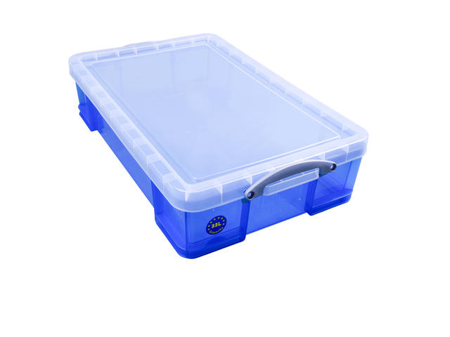 Opbergbox RU 33ltr 710x440x165mm transp blauw