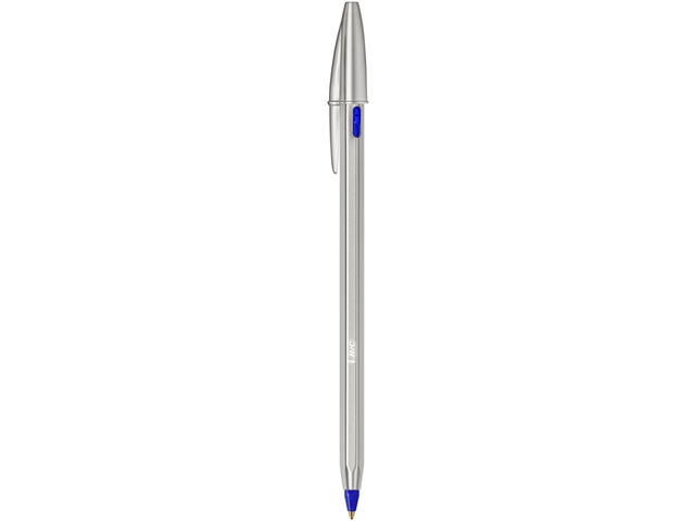 Balpen Bic Cristal Re-new 1 pen + 2 vull M blauw