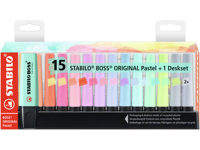 Markeerstift STABILO BOSS 70/15 bureauset pastel
