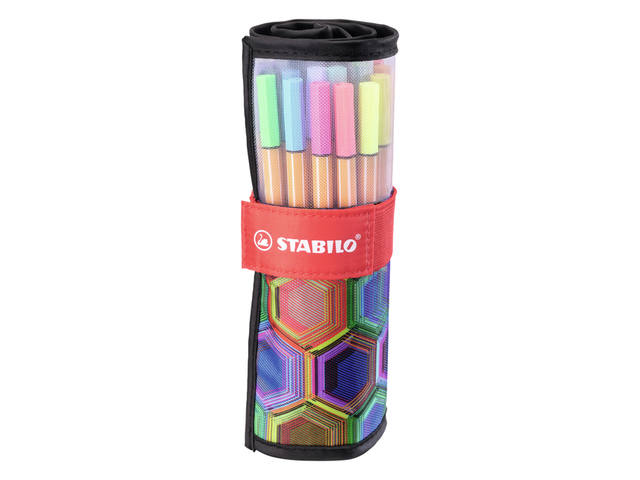 Fineliner STABILO point 88/25 etui zw F assorti