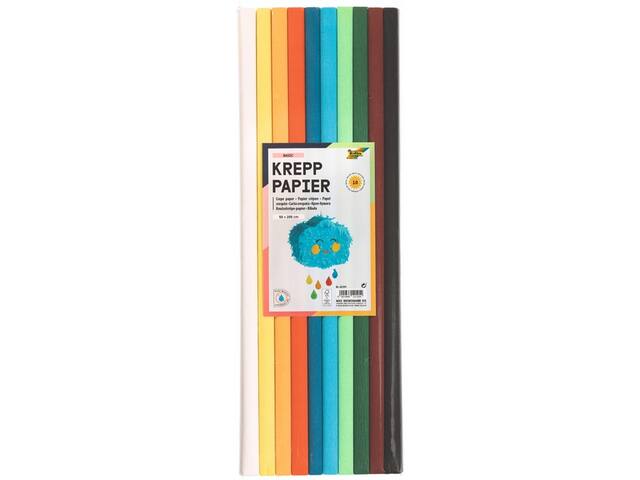 Crepepapier Folia 50x200cm 10 rollen basiskleuren