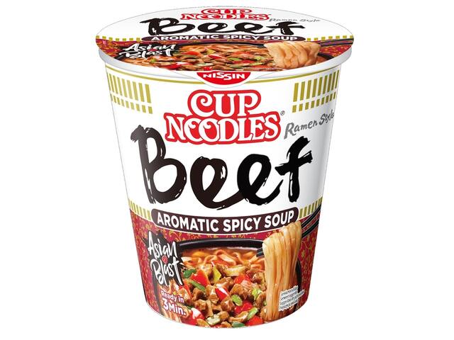 Noodles Nissin 5 spices beef cup