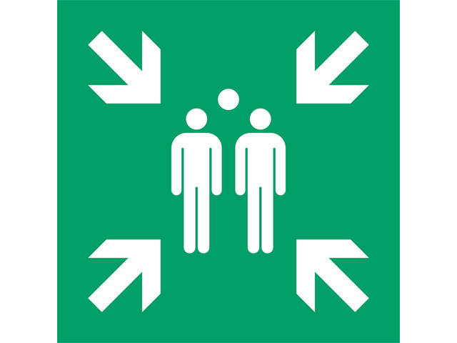 Pictogram Djois Verzamelplaats 300x300mm gn