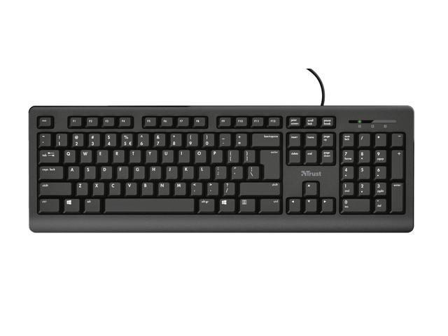 Toetsenbord Trust Primo QWERTY zwart