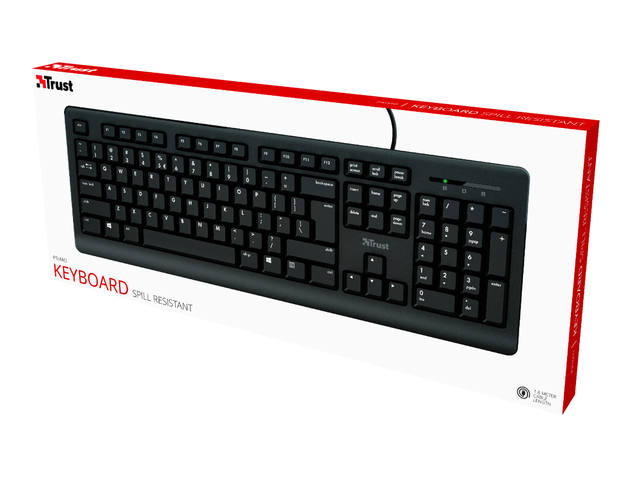 Toetsenbord Trust Primo QWERTY zwart