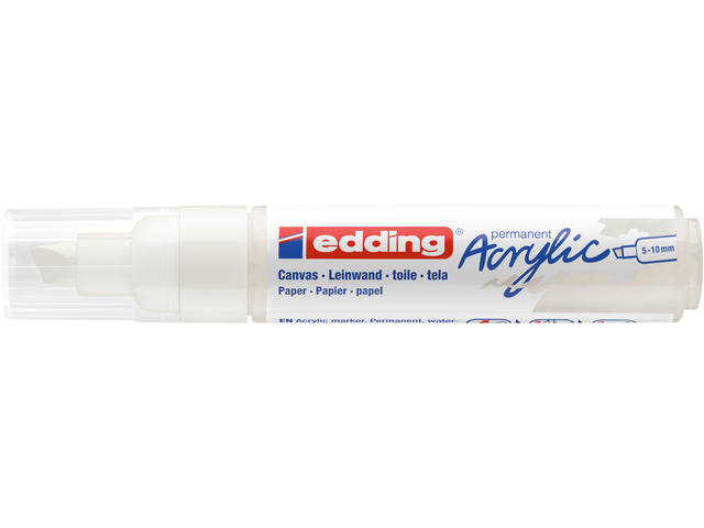 Acrylmarker edding e-5000 breed verkeerswit