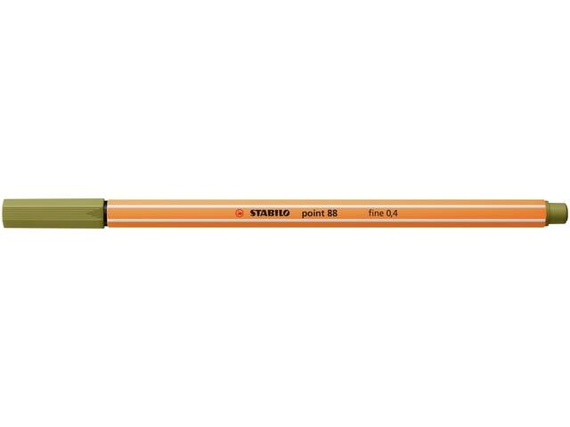 Fineliner STABILO point 88/37 F moddergroen