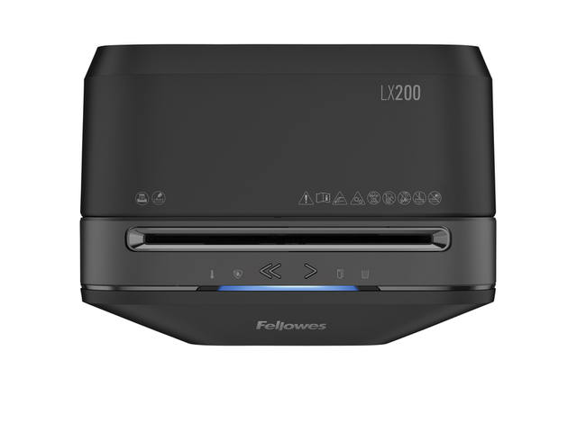 Papiervernietiger Fellowes LX200 4x12mm zwart