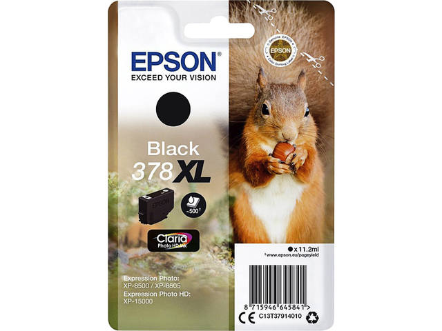 Inktcartridge Epson 378XL T3794 zwart