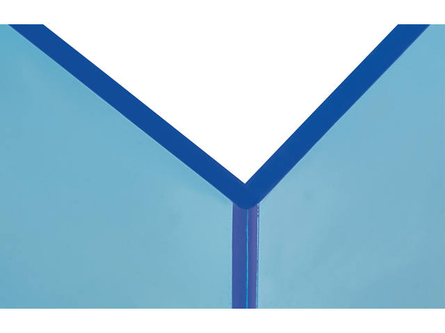 Boekensteun MAUL 10x10x13cm acryl neon blauw